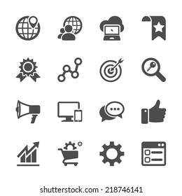 seo and internet marketing icon set, vector eps10. - Shutterstock ID 218746141