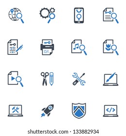 SEO & Internet Marketing Icons - Set 1 | Blue Series