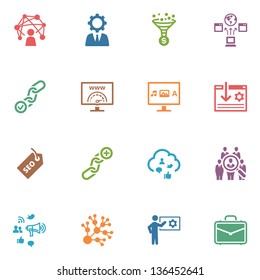 SEO & Internet Marketing Icons - Set 2 | Colored Series 