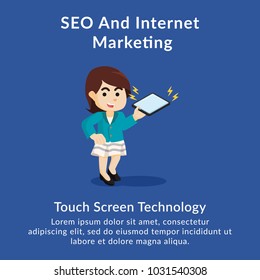 SEO and internet marketing touch screen technology description