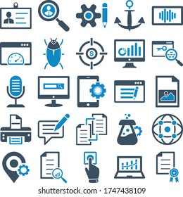 Icono Seo e Internet Set 04 (ilustración vectorial)