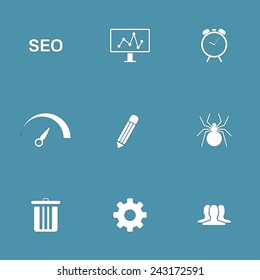 SEO Internet Sign Vector Icon Design Set 8