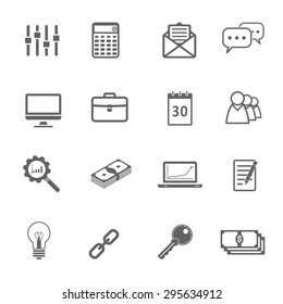 SEO and Internet simply icon set. EPS10 vector.