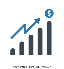 Seo Investment Icon. Einfache bearbeitbare Vektorgrafiken.