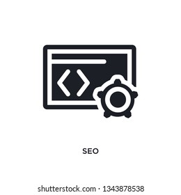 seo isolated icon. simple element illustration from programming concept icons. seo editable logo sign symbol design on white background. can be use for web and mobile