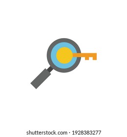 SEO Key optimization icon in color icon, isolated on white background 