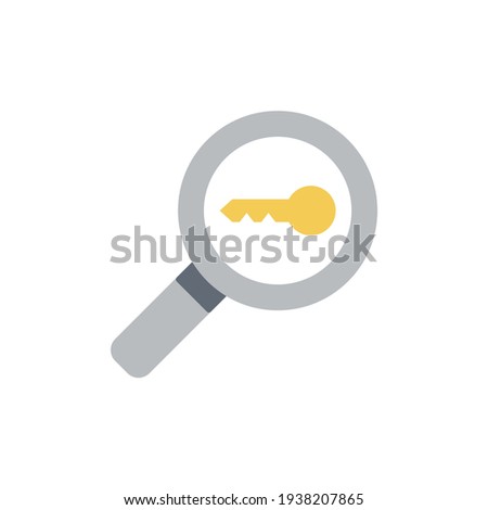 SEO Key optimization icon in color icon, isolated on white background 