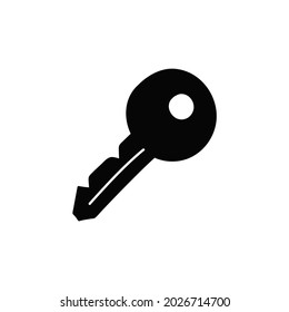 SEO Key optimization icon in solid black flat shape glyph icon, isolated on white background 