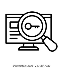 SEO Keywords icon line vector illustration