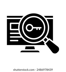 SEO Keywords icon line vector illustration