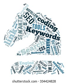 SEO Keywords Tag Cloud  - vector illustration