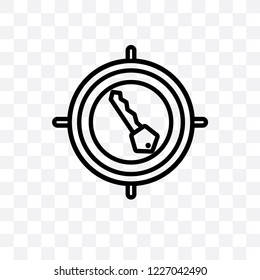 SEO Keywords vector linear icon isolated on transparent background, SEO Keywords transparency concept can be used for web and mobile