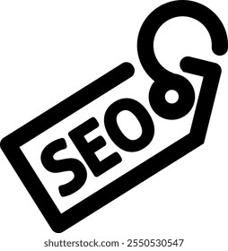 seo label icon for graphic design
