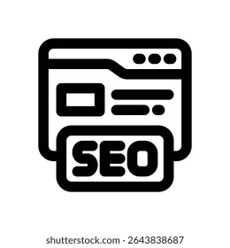 seo line icon. Clean and minimalist vector icon for websites, mobile apps, presentations, and logos. Fully scalable and customizable for any project.