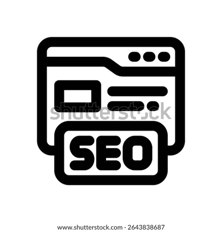 seo line icon. Clean and minimalist vector icon for websites, mobile apps, presentations, and logos. Fully scalable and customizable for any project.