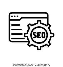 Seo line icon , vector, pixel perfect, illustrator file 