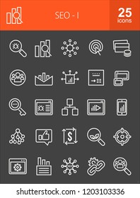 SEO Line Inverted Icons