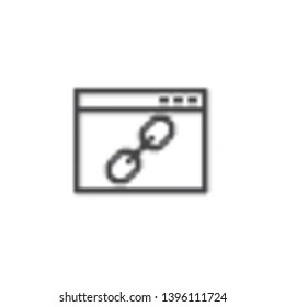 Seo Link line icon. linear style sign for mobile concept and web design. Link building outline vector icon. Symbol, logo illustration. Pixel perfect vector graphics
