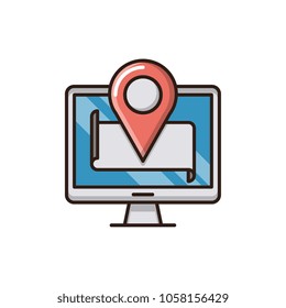 Seo local vector icon