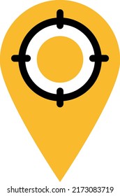SEO location, illustration, vector on a white background.