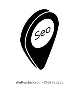 Seo location isometric vector design isolated on white background