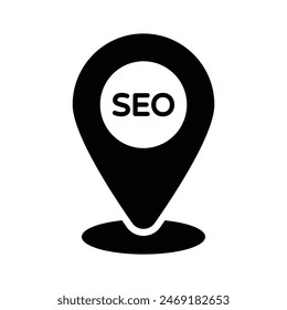 Seo location vector design isolated on white background