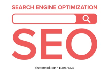 SEO logo with magnifying glass
