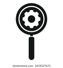 Seo Lupe Symbol einfache Vektorgrafik. Content-Website. Kartenplattform