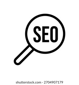 SEO Lupe Umriss Symbol Vektor Design gut für Web oder mobile App