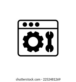 SEO Maintenance icon in vector. Logotype