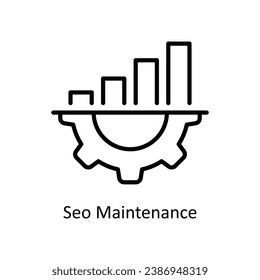 SEO Maintenance vector outline Icon Design illustration. Business And Management Symbol on White background EPS 10 File