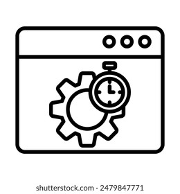 SEO Management icon line vector illustration