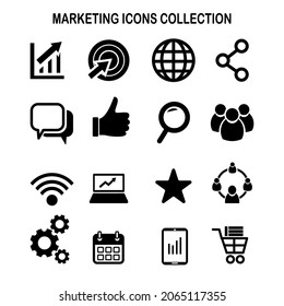 
SEO and marketing business icons.Internet Marketing Icons in flat style