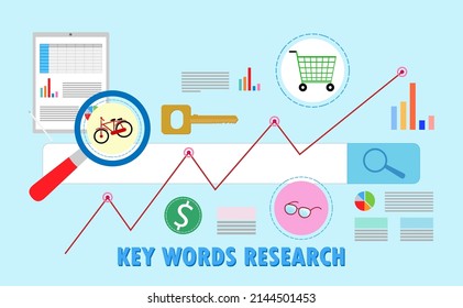 Seo marketing campaign,SEM, Business Search engine optimization. Internet Marketing search flat vector with icons and texts