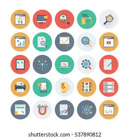 SEO and Marketing Colored Vector Icons 4