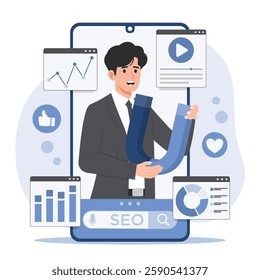 SEO marketing concept optimizing search engine Search Engine Optimization strategies for business growth