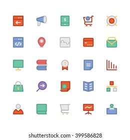 SEO and Marketing flat bold vector icon 7