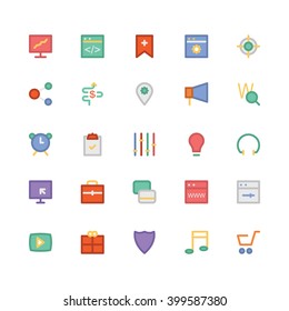 SEO and Marketing flat bold vector icon 3
