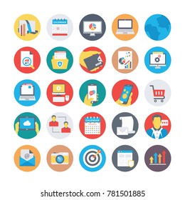 
SEO and Marketing Flat Circular Icons 1
