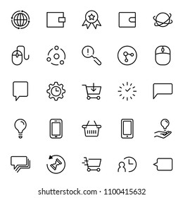 Seo marketing flat icon set. Single high quality outline symbol of info for web design or mobile app. Thin line signs for design logo, visit card, etc. Outline logo of seo marketing