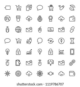 Seo marketing flat icon set. Single high quality outline symbol of info for web design or mobile app. Thin line signs for design logo, visit card, etc. Outline logo of seo marketing