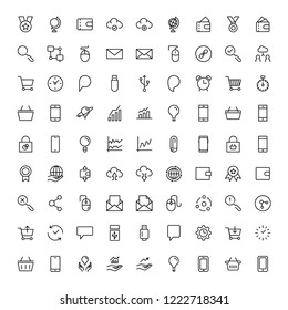 Seo marketing flat icon set. Single high quality outline symbol of info for web design or mobile app. Thin line signs for design logo, visit card, etc. Outline logo of seo marketing
