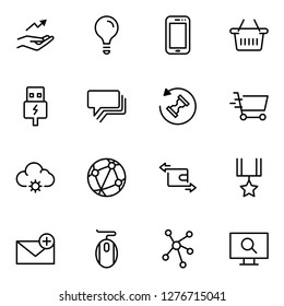 Seo marketing flat icon set. Single high quality outline symbol of info for web design or mobile app. Thin line signs for design logo, visit card, etc. Outline logo of seo marketing