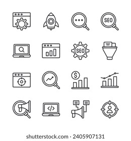 SEO and marketing icon set