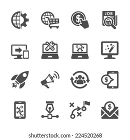 Seo- und Marketing-Symbol-Set, Vektoreps10