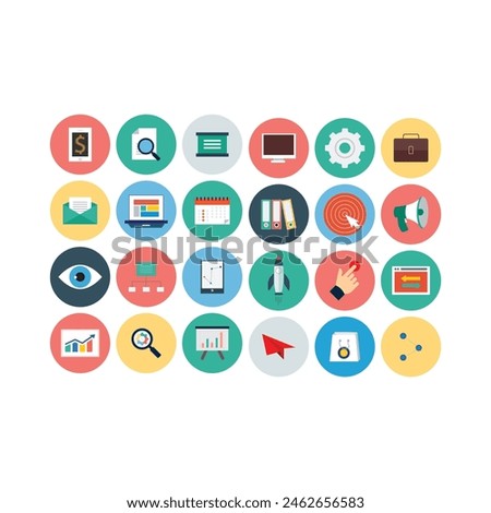 SEO AND MARKETING ICON VECTOR