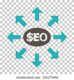 Seo Marketing icon. Vector pictogram style is a flat symbol, color, chess transparent background. Designed for software and web interface toolbars and menus.