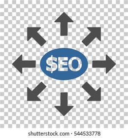 Seo Marketing icon. Vector pictograph style is a flat symbol, color, chess transparent background. Designed for software and web interface toolbars and menus.