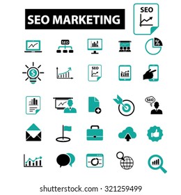 seo marketing icons