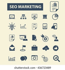 iconos de marketing de seo